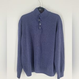 TOSCANO‎ Merino Wool Mens  Gray Pullover Sweater Size L